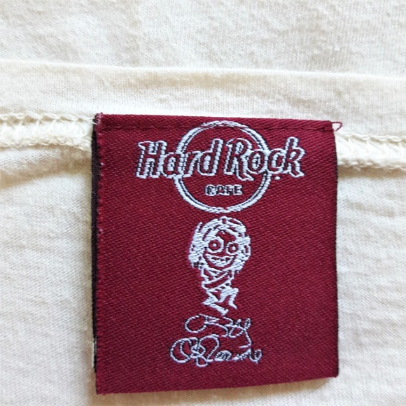 Hard Rock Cafe Signature Series T Shirt Ozzy Signature Ivory Baby Tee XL - Picture 6 of 7
